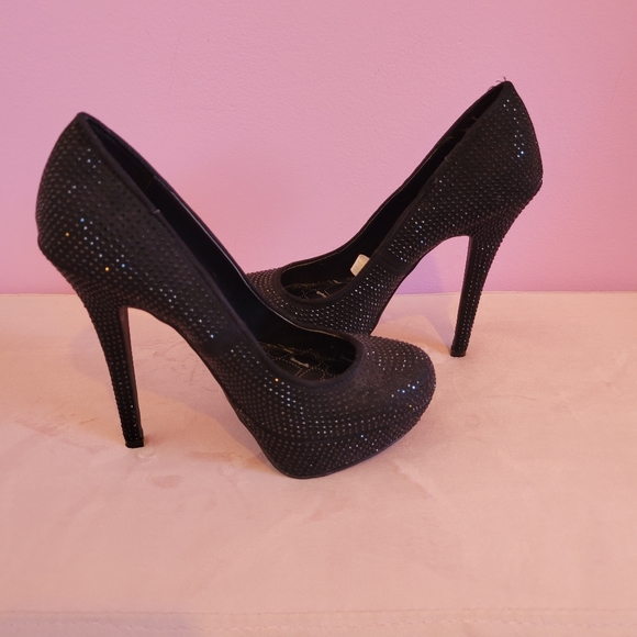 EUC Betsey Johnson "Bermuda" Rhinestone Platforms - Picture 5 of 6